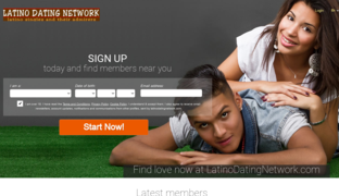 Latino Dating Network Homepage Image