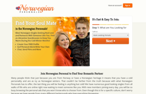 Norwegian Personals Homepage Image